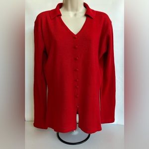 Vintage Cashmora by Tally Ho Red Sweater Size Small